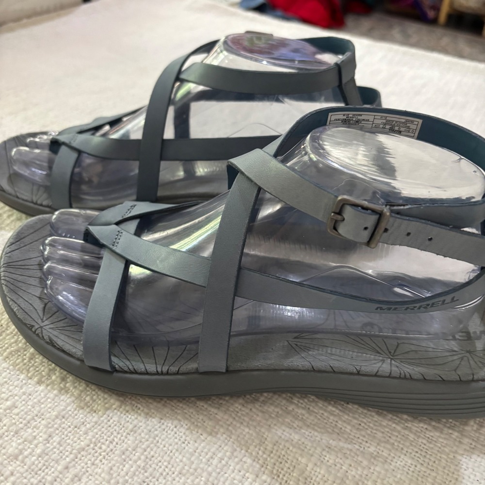 Merrell Terran Lattice II Sandals Blue Heaven Leather Strappy J94240 Womens 9 - Picture 3 of 7